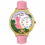 Charitable Fundraiser Time for the Cure Watch in Gold or Silver Unisex G 1110001 Charitable Fundraiser Time for the Cure Watch in Gold or Silver Unisex G 1110001