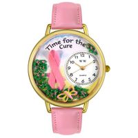 Charitable Fundraiser Time for the Cure Watch in Gold or Silver Unisex G 1110001