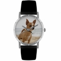 Chihuahua Print Watch in Silver Classic R 0130023 Chihuahua Print Watch in Silver Classic R 0130023