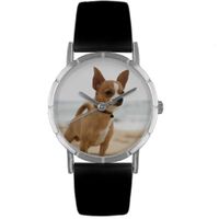 Chihuahua Print Watch in Silver Classic R 0130023
