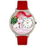 Christmas Puppy Watch in Silver Unisex U 1220017 Christmas Puppy Watch in Silver Unisex U 1220017