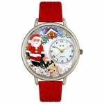 Christmas Santa Claus Watch in Silver Unisex U 1220009 Christmas Santa Claus Watch in Silver Unisex U 1220009