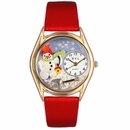 Christmas Snowman Watch Classic Gold Style C 1220004
