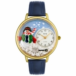 Christmas Snowman Watch in Gold or Silver Unisex G 1220008 Christmas Snowman Watch in Gold or Silver Unisex G 1220008