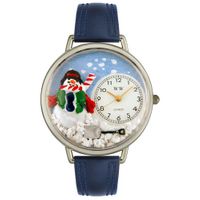 Christmas Snowman Watch in Silver Unisex U 1220008