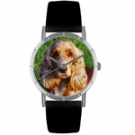 Cocker Spaniel Print Watch in Silver Classic R 0130027 Cocker Spaniel Print Watch in Silver Classic R 0130027