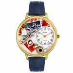 Coffee Lover Watch in Gold or Silver Unisex G 0310006