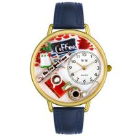 Coffee Lover Watch in Gold or Silver Unisex G 0310006