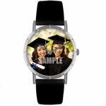 Custom Graduation Photo Watch Classic Silver Style R 0000003 Custom Graduation Photo Watch Classic Silver Style R 0000003