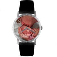 Custom Newborn Photo Watch Classic Silver Style R 0000004