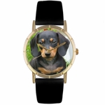 Dachshund Print Watch in Gold Classic P 0130034 Dachshund Print Watch in Gold Classic P 0130034