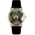 Dachshund Print Watch in Gold Classic P 0130034 Dachshund Print Watch in Gold Classic P 0130034