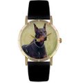 Doberman Print Watch in Gold Classic P 0130035 Doberman Print Watch in Gold Classic P 0130035