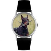 Doberman Print Watch in Silver Classic R 0130035