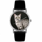 Egyptian Mau Cat Print Watch in Silver Classic R 0120041 Egyptian Mau Cat Print Watch in Silver Classic R 0120041