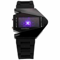 Elegant Plane Style Digital Display LED Silicone Wrist Watch Black Elegant Plane Style Digital Display LED Silicone Wrist Watch Black
