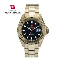 Fine Mens Bracelet Watch Gold Swiss Made