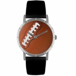 Football Lover Print Watch Classic Silver Style R 0840017 Football Lover Print Watch Classic Silver Style R 0840017