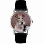 Fox Terrier Print Watch in Silver Classic R 0130039 Fox Terrier Print Watch in Silver Classic R 0130039