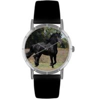 Friesian Horse Print Watch in Silver Classic R 0110025