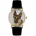 German Shepherd Print Watch in Gold Classic P 0130040 German Shepherd Print Watch in Gold Classic P 0130040