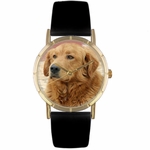 Golden Retriever Print Watch in Gold Classic P 0130042 Golden Retriever Print Watch in Gold Classic P 0130042
