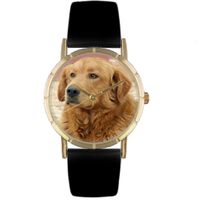 Golden Retriever Print Watch in Gold Classic P 0130042