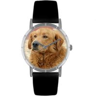 Golden Retriever Print Watch in Silver Classic R 0130042