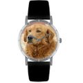 Golden Retriever Print Watch in Silver Classic R 0130042 Golden Retriever Print Watch in Silver Classic R 0130042