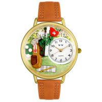 Golf Bag Watch in Gold or Silver Unisex G 0810002