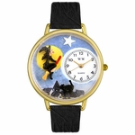 Halloween Flying Witch Watch in Gold or Silver Unisex G 1220001 Halloween Flying Witch Watch in Gold or Silver Unisex G 1220001