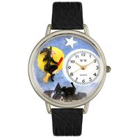 Halloween Flying Witch Watch in Silver Unisex U 1220001