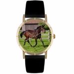 Hanoverian Horse Print Watch in Gold Classic P 0110027 Hanoverian Horse Print Watch in Gold Classic P 0110027