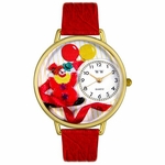 Happy Red Clown Watch in Gold or Silver Unisex G 0210003