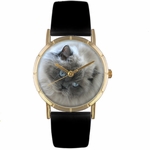 Himalayan Cat Print Watch in Gold Classic P 0120039 Himalayan Cat Print Watch in Gold Classic P 0120039