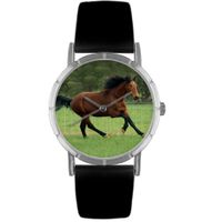 Holsteiner Horse Print Watch in Silver Classic R 0110028