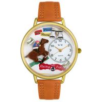 Horse Racing Watch in Gold or Silver Unisex G 0810017