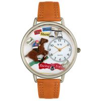 Horse Racing Watch in Silver Unisex U 0810017