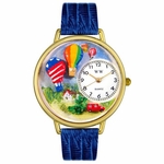 Hot Air Balloons Watch in Gold or Silver Unisex G 1610010 Hot Air Balloons Watch in Gold or Silver Unisex G 1610010