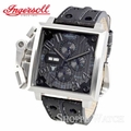 Ingersoll IN1613BKBK Bison No. 11 Mens Square Black Leather Watch