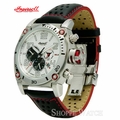 Ingersoll IN2806WH Black and Red Automatic Leather Watch Ingersoll IN2806WH Black and Red Automatic Leather Watch