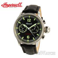 Ingersoll IN4600BK Mens Mechanical Chronograph Leather Watch