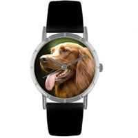 Irish Setter Print Watch in Silver Classic R 0130047