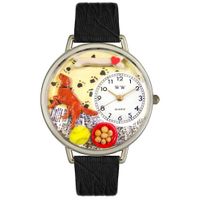 Irish Setter Watch in Silver Unisex U 0130047