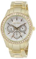 Gold Tone Large Face Bracelet Watch Jade LeBaum JB202729G 