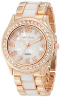 Rose-Gold-White Two Tone Epoxy Bracelet Watch Jade LeBaum JB202744G 