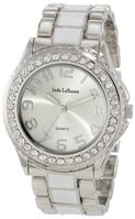 Silver-White Two Tone Epoxy Bracelet Watch Jade LeBaum JB202746G