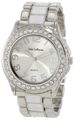 Silver-White Two Tone Epoxy Bracelet Watch Jade LeBaum JB202746G  Silver-White Two Tone Epoxy Bracelet Watch Jade LeBaum JB202746G