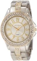  Silver-Gold Embellished Two Tone Bracelet Watch Jade LeBaum JB202748G