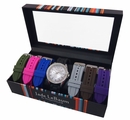 Jade LeBaum JB202751G Silicone Straps Crystal Bezel Womens Watch